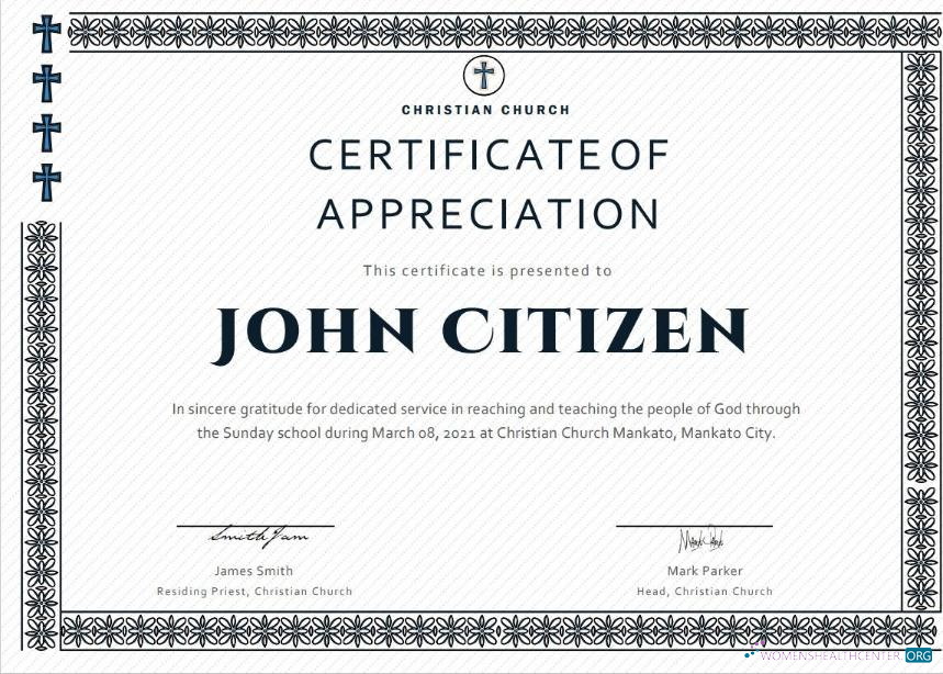 Download USA Pastor Appreciation cert Photoshop template